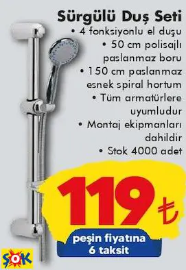 SÜRGÜLÜ DUŞ SETİ